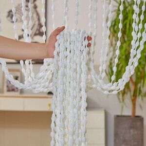 Unbranded (white) Door Curtain Beaded String Curtain Tassel Room Divider Home Decor Unbranded (white) Door Curtain Beaded String Curtain Tassel Room Divider Home Decor