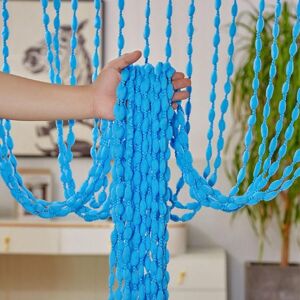 Unbranded (blue) Door Curtain Beaded String Curtain Tassel Room Divider Home Decor Unbranded (blue) Door Curtain Beaded String Curtain Tassel Room Divider Home Decor