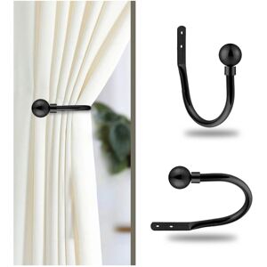 Imperial Rooms (Hold Backs Pair, Matte Black) Blackout Extendable Metal Curtain Pole 28mm Room Imperial Rooms (Hold Backs Pair, Matte Black) Blackout Extendable Metal Curtain Pole 28mm Room