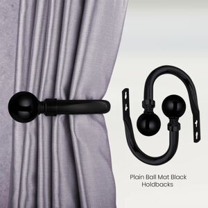 Yorkshire Bedding (Holdback Pair, Matte Black) Metal Blackout Curtain Poles Extendable Curtain Rod Yorkshire Bedding (Holdback Pair, Matte Black) Metal Blackout Curtain Poles Extendable Curtain Rod