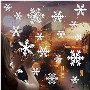 Unbranded (As show, One size) Christmas Decoration Snowflake Window Stickers Non-adhesive Unbranded (As show, One size) Christmas Decoration Snowflake Window Stickers Non-adhesive