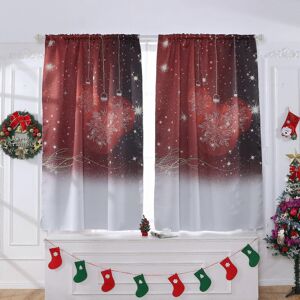 Unbranded (As show, One size) 2 pcs Christmas Shower Curtains 130X180CM Red Curtain,Snow F Unbranded (As show, One size) 2 pcs Christmas Shower Curtains 130X180CM Red Curtain,Snow F