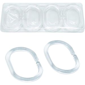 Unbranded (As show, One size) 12pcs Plastic Shower Curtain Rings C Shape Curtain Hooks for Unbranded (As show, One size) 12pcs Plastic Shower Curtain Rings C Shape Curtain Hooks for