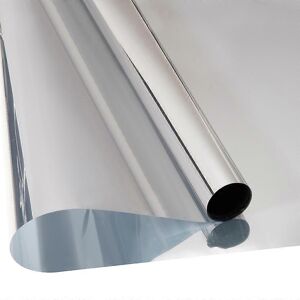 Unbranded (As show, One size) 44.5 x 200 cm, silver, anti-glare window film, one-way mirro Unbranded (As show, One size) 44.5 x 200 cm, silver, anti-glare window film, one-way mirro