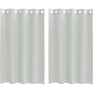 vidaXL Voile Curtains mit Ösen Hellgrau - 140x175 cm - Voile Curtains vidaXL Voile Curtains mit Ösen Hellgrau - 140x175 cm - Voile Curtains