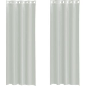 vidaXL Voile Curtains - 2 Panels, 140x260cm - Grey vidaXL Voile Curtains - 2 Panels, 140x260cm - Grey