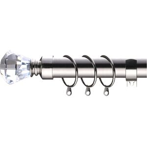 SUPREME BEDDING LTD (160-300 cm (63" - 118" In), Crystal Chrome) Extendable Curtain Pole Rod 28mm He SUPREME BEDDING LTD (160-300 cm (63" - 118" In), Crystal Chrome) Extendable Curtain Pole Rod 28mm He
