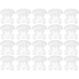 Unbranded (Set 1, One size) Curtain Rails Accessories Set of 20/40Pcs White Plastic Curtai Unbranded (Set 1, One size) Curtain Rails Accessories Set of 20/40Pcs White Plastic Curtai