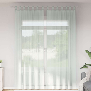 vidaXL Light Grey Voile Curtains with Rod Pockets - Curtains vidaXL Light Grey Voile Curtains with Rod Pockets - Curtains