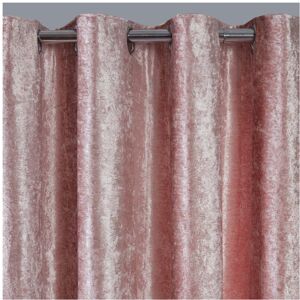Unbranded (Blush Pink, 66" x 72") Crushed Velvet Curtains PAIR of Eyelet Ring Top Fully Li Unbranded (Blush Pink, 66" x 72") Crushed Velvet Curtains PAIR of Eyelet Ring Top Fully Li