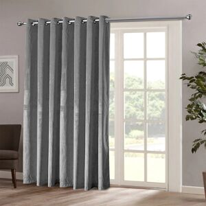 Imperial Rooms (Grey, 66" x 84" (167cm x 210cm)- 1 Panel Curtain) Velvet Curtains Eyelet Ring T Imperial Rooms (Grey, 66" x 84" (167cm x 210cm)- 1 Panel Curtain) Velvet Curtains Eyelet Ring T