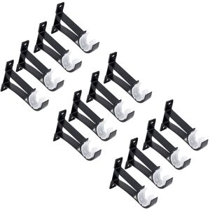 Typecat 12 Pack Single Curtain Rod Brackets for Drapery Aluminum Alloy Heavy D Typecat 12 Pack Single Curtain Rod Brackets for Drapery Aluminum Alloy Heavy D