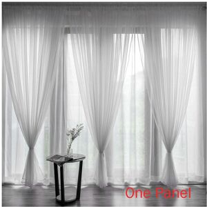 Unbranded (White, 200*270cm/78.7*106.3in) Elegant Sheer Solid Panel Window Curtain All Siz Unbranded (White, 200*270cm/78.7*106.3in) Elegant Sheer Solid Panel Window Curtain All Siz