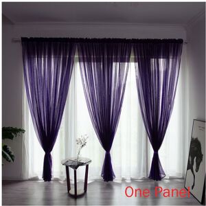 Unbranded (Dark Purple, 100*200cm/39.4*78.7in) Elegant Sheer Solid Panel Window Curtain Al Unbranded (Dark Purple, 100*200cm/39.4*78.7in) Elegant Sheer Solid Panel Window Curtain Al