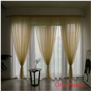 Unbranded (Beige, 200*270cm/78.7*106.3in) Elegant Solid Sheer Panel Window Curtain All Siz Unbranded (Beige, 200*270cm/78.7*106.3in) Elegant Solid Sheer Panel Window Curtain All Siz