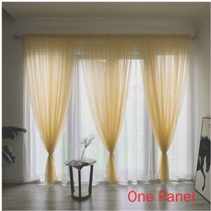 Unbranded (Gold, 200*270cm/78.7*106.3in) Elegant Solid Sheer Panel Window Curtain All Size Unbranded (Gold, 200*270cm/78.7*106.3in) Elegant Solid Sheer Panel Window Curtain All Size