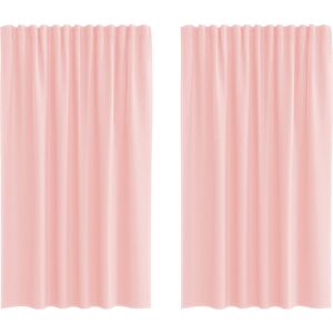 vidaXL Pink Voile Curtains with Rod Pockets - Curtain Type vidaXL Pink Voile Curtains with Rod Pockets - Curtain Type