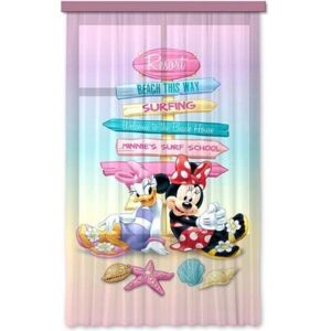Curtain - DISNEY - Minnie - 140x245 cm - Pink - Sheer - Indoor Curtain - DISNEY - Minnie - 140x245 cm - Pink - Sheer - Indoor