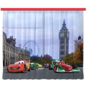 Sheer Curtain - Disney - Cars - Red - 180x160 cm - Indoor Sheer Curtain - Disney - Cars - Red - 180x160 cm - Indoor