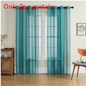 Unbranded (Peacock) Modern Color Solid Light Transmission Curtain Bedroom Living Sheer Sem Unbranded (Peacock) Modern Color Solid Light Transmission Curtain Bedroom Living Sheer Sem