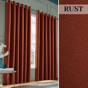 Imperial Rooms (66" x 54" (168 cm x 137 cm), Rust/Orange) Linen Curtains Thermal Ring Top Ready Imperial Rooms (66" x 54" (168 cm x 137 cm), Rust/Orange) Linen Curtains Thermal Ring Top Ready