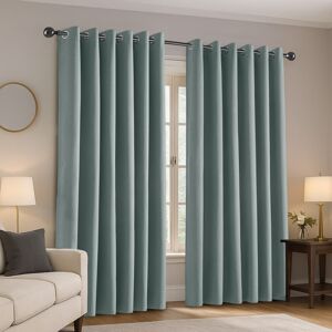 Imperial Rooms (46" x 54" (117 cm x 137 cm), Sage Green) Linen Curtains Thermal Ring Top Ready Imperial Rooms (46" x 54" (117 cm x 137 cm), Sage Green) Linen Curtains Thermal Ring Top Ready