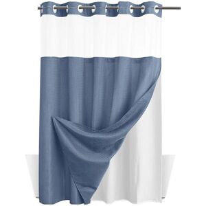 Unbranded (Moonlight Blue, 72*87inch) Waffle Pattern Shower Curtain, 1 Count Double Layer Unbranded (Moonlight Blue, 72*87inch) Waffle Pattern Shower Curtain, 1 Count Double Layer