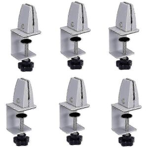 Unbranded Sneeze Guard Support Clips, Adjustable Aluminum Desk Divider Clamps for 1/8"-1" Unbranded Sneeze Guard Support Clips, Adjustable Aluminum Desk Divider Clamps for 1/8"-1"