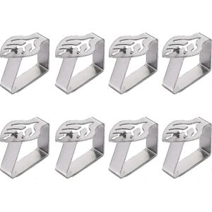 Unbranded Set of 8 Adjustable Stainless Steel Leaf Shape Tablecloth Clips Unbranded Set of 8 Adjustable Stainless Steel Leaf Shape Tablecloth Clips