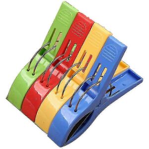 Unbranded Large clothespins for laundry and beach towels, set of 4 pieces Unbranded Large clothespins for laundry and beach towels, set of 4 pieces