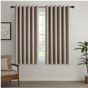SUPREME BEDDING LTD (46" X 54", MINK) 100% Blackout Linen Curtains Thermal Insulated Curtain Pair wi SUPREME BEDDING LTD (46" X 54", MINK) 100% Blackout Linen Curtains Thermal Insulated Curtain Pair wi