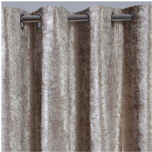 Unbranded (Natural Champagne, 90" x 72") OHS Crushed Velvet Curtains PAIR of Eyelet Ring T Unbranded (Natural Champagne, 90" x 72") OHS Crushed Velvet Curtains PAIR of Eyelet Ring T