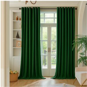 Moonlight Bedding Limited (Green Emerald, 66" x 72" (168cm x 183cm)) 100% Blackout Curtains Crushed Velvet Moonlight Bedding Limited (Green Emerald, 66" x 72" (168cm x 183cm)) 100% Blackout Curtains Crushed Velvet