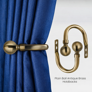 Yorkshire Bedding (Holdback Pair, Antique Brass) Extendable Metal Curtain Poles Extra Long Durable Yorkshire Bedding (Holdback Pair, Antique Brass) Extendable Metal Curtain Poles Extra Long Durable