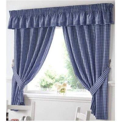 Livinluxury Gingham Check Pencil Pleat Curtains - Curtain Livinluxury Gingham Check Pencil Pleat Curtains - Curtain
