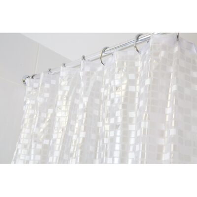 Croydex - Silver Mosaic - PVC - Shower Curtain Croydex - Silver Mosaic - PVC - Shower Curtain