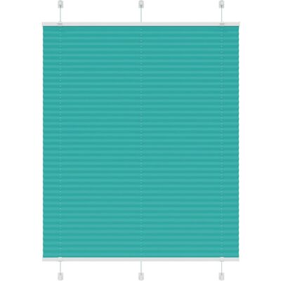 vidaXL Pleated Fabric Blinds - 105x100cm, Petrol Green - Window Covering vidaXL Pleated Fabric Blinds - 105x100cm, Petrol Green - Window Covering