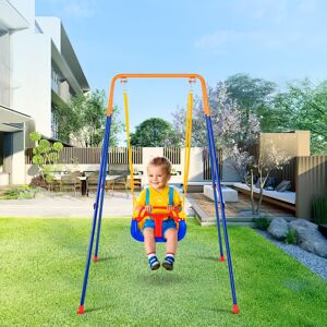 VEVOR Swing Sets for Backyard 3-in-1 Toddler Swing Set with 4 Sandbags Easy to VEVOR Swing Sets for Backyard 3-in-1 Toddler Swing Set with 4 Sandbags Easy to