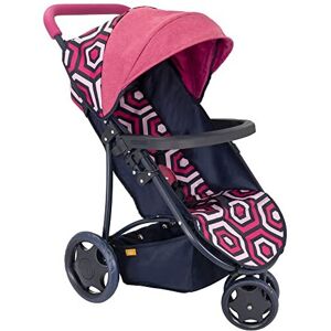 HTI Joie Junior Litetrax 3 Wheeled Pushchair Buggy In Geometric Pink And Navy Ba HTI Joie Junior Litetrax 3 Wheeled Pushchair Buggy In Geometric Pink And Navy Ba