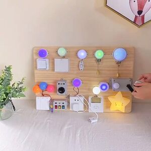 Unbranded 2xled Light Busy Board Life Skill Educational Toy For Age 3 A Switch Light Unbranded 2xled Light Busy Board Life Skill Educational Toy For Age 3 A Switch Light