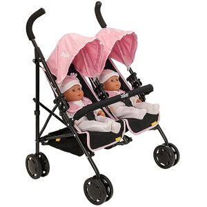 HTI Joie Aire Twin Pushchair Childrens Double Stroller Pram In Black & Pink Chil HTI Joie Aire Twin Pushchair Childrens Double Stroller Pram In Black & Pink Chil