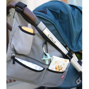 Nuby Fabric Side Stroller Organizer: Keeps Essentials Organized gray Nuby Fabric Side Stroller Organizer: Keeps Essentials Organized gray