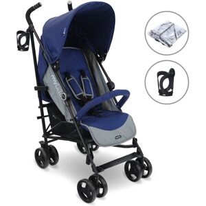 My Babiie MB02 Plus Lightweight Stroller - Blue and Grey Lay-Flat Seat, 3-Posi My Babiie MB02 Plus Lightweight Stroller - Blue and Grey Lay-Flat Seat, 3-Posi