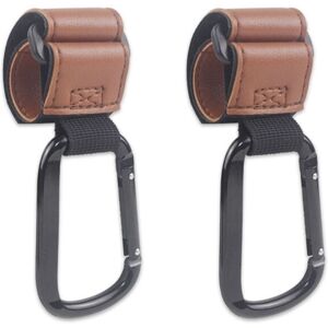 Maxpower (2pcs light brown) Carabiner Stroller Hooks Pushchair Hook Mommy-Bag Hanging Hoo Maxpower (2pcs light brown) Carabiner Stroller Hooks Pushchair Hook Mommy-Bag Hanging Hoo