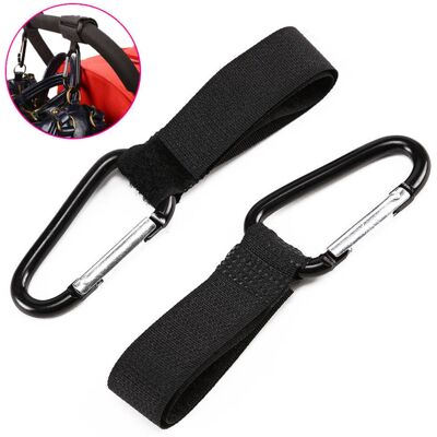 LUPO 2 Pram Clips Universal Baby Buggy Pushchair Stroller Bags Hook Straps LUPO 2 Pram Clips Universal Baby Buggy Pushchair Stroller Bags Hook Straps