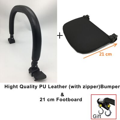 Maxpower (Zipper Leather Board) MomTan Baby Stroller Accessories Armrest PU Leather Bumpe Maxpower (Zipper Leather Board) MomTan Baby Stroller Accessories Armrest PU Leather Bumpe