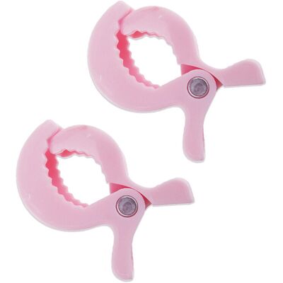 Maxpower (Pink 2pcs) 2pc/lot Baby Colorful Car Seat Accessories Plastic Pushchair Toy Cli Maxpower (Pink 2pcs) 2pc/lot Baby Colorful Car Seat Accessories Plastic Pushchair Toy Cli
