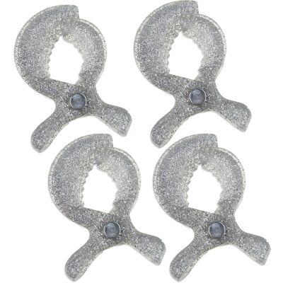 Maxpower (Silver 4 psc) Baby Colorful Car Seat Accessories Plastic Pushchair Toy Clip Pra Maxpower (Silver 4 psc) Baby Colorful Car Seat Accessories Plastic Pushchair Toy Clip Pra