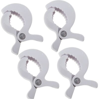 Maxpower (White 4 psc) Baby Colorful Car Seat Accessories Plastic Pushchair Toy Clip Pram Maxpower (White 4 psc) Baby Colorful Car Seat Accessories Plastic Pushchair Toy Clip Pram