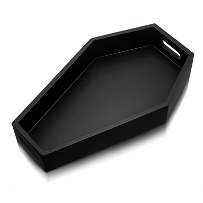Exogio Coffin Shape Black Tray Storage Box Gothic Wood Decoration Birthday Present Gift Exogio Coffin Shape Black Tray Storage Box Gothic Wood Decoration Birthday Present Gift